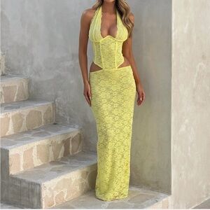 Yellow Maxi Dress by OutCast